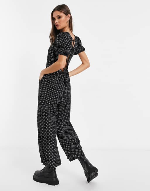 Missguided polka store dot jumpsuit