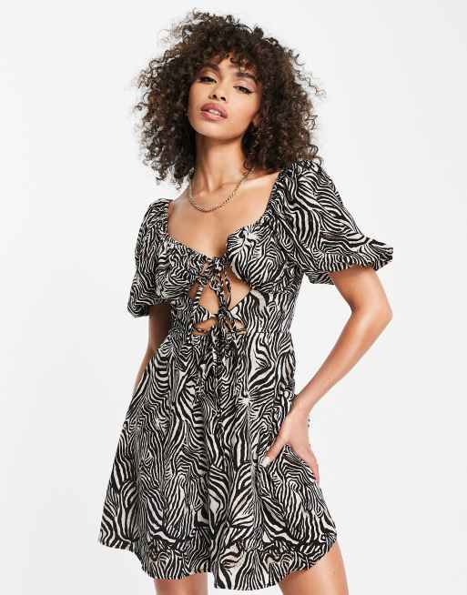 Missguided zebra dress hotsell