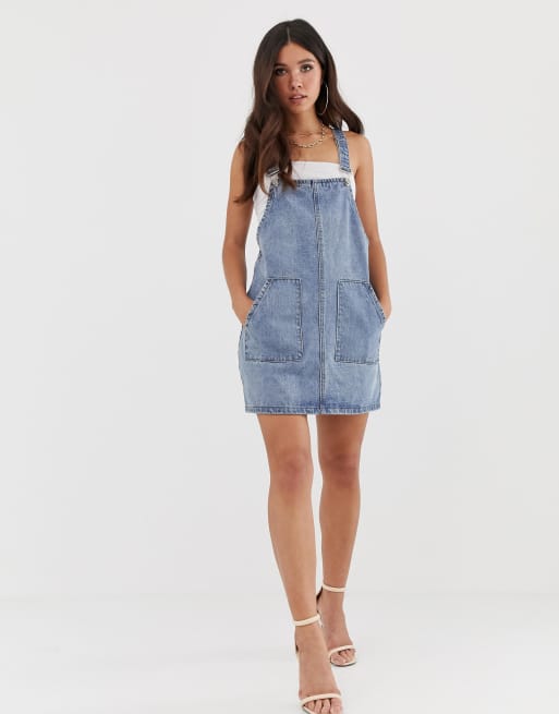 Missguided denim dress best sale