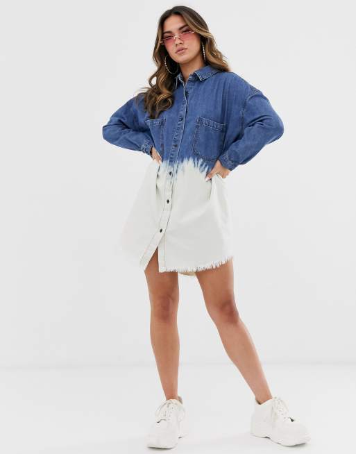 Tie dye shop denim dress