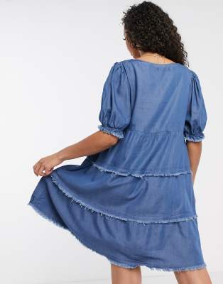 asos denim smock dress