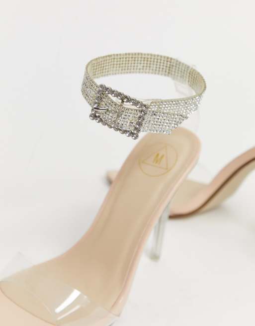 Missguided diamante heels new arrivals