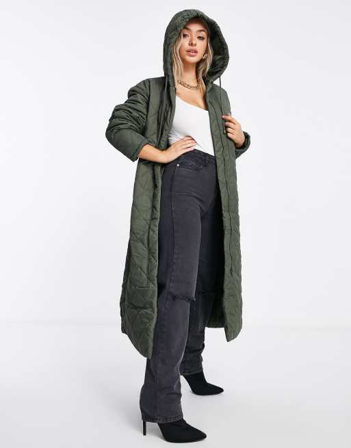 Missguided long sale padded coat