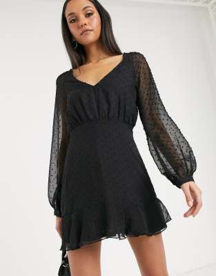 missguided black dress long sleeve