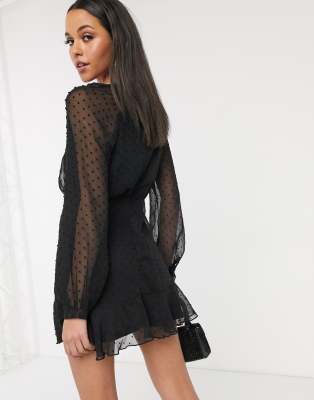 missguided black skater dress