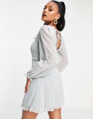 missguided light blue dress