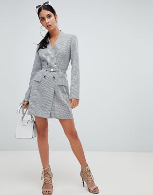 missguided double breasted blazer dress