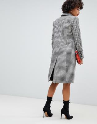 missguided checked coat