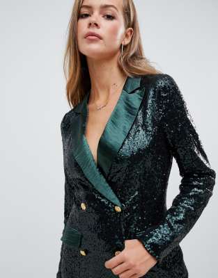 missguided sequin blazer dress