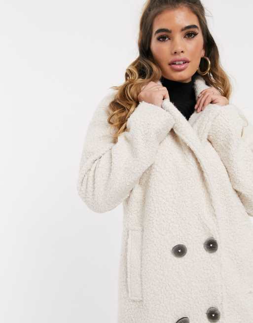 White duster deals coat missguided