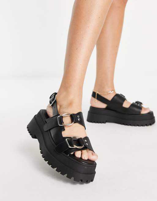 Double buckled slingback sneaker platform sale sandal