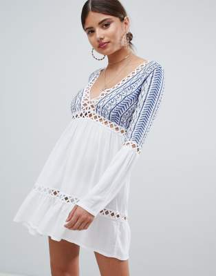 cheesecloth dress white