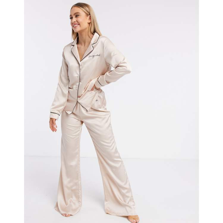 Ensemble pyjama satin femme