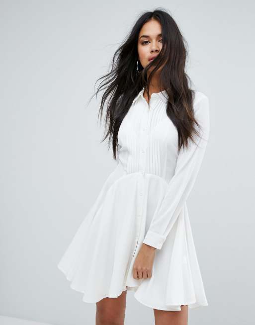 Missguided white hot sale skater dress