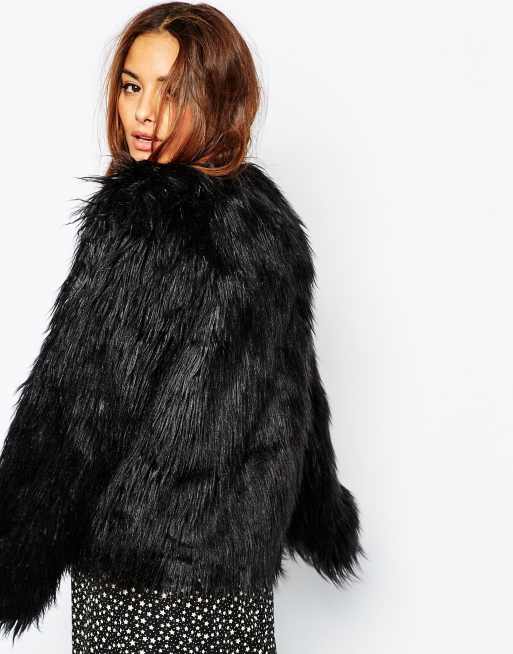 Missguided shaggy coat sale