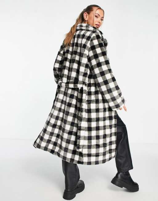 Missguided Tall oversized belted puffer jacket in mink