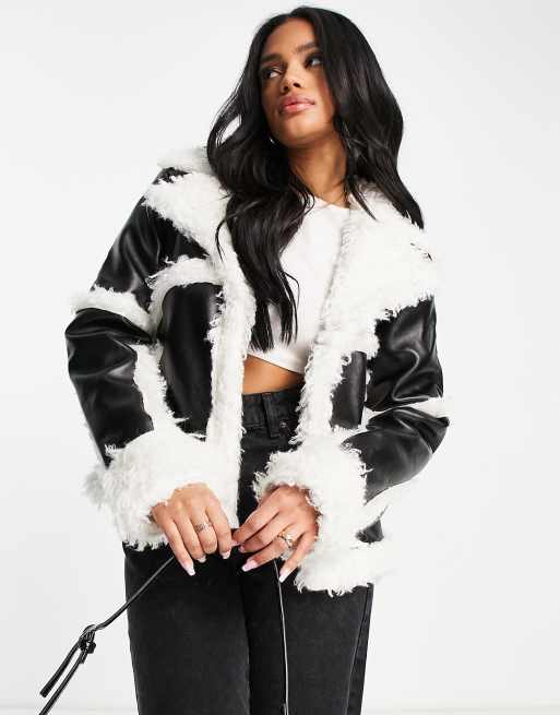 Black aviator 2025 jacket missguided