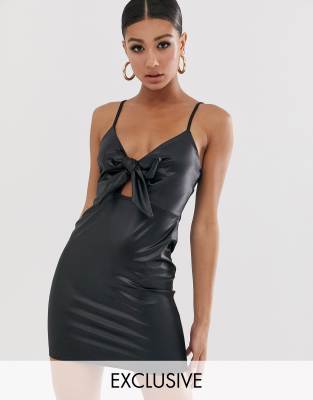 missguided curve knot front dress