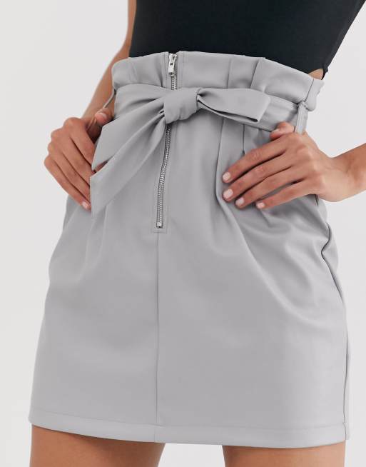 Grey shop paperbag skirt