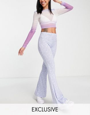 Missguided flare trouser in blue
