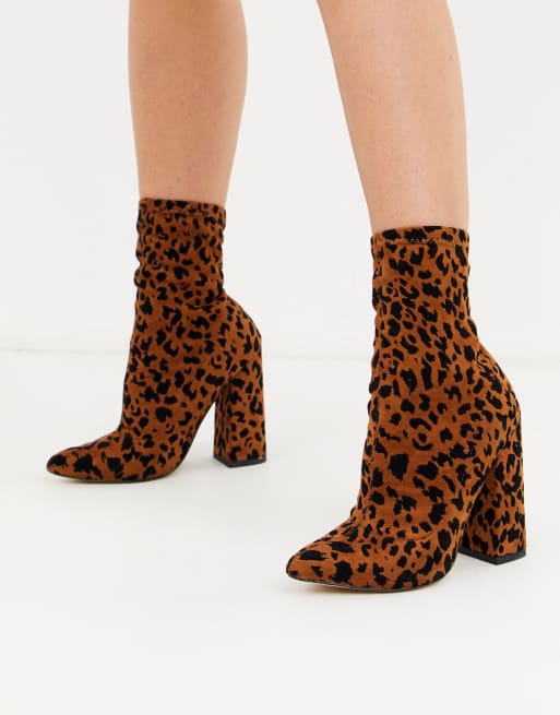 Missguided flared heel ankle deals boot