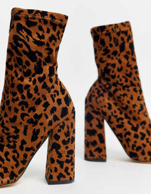 flared heel sock boots