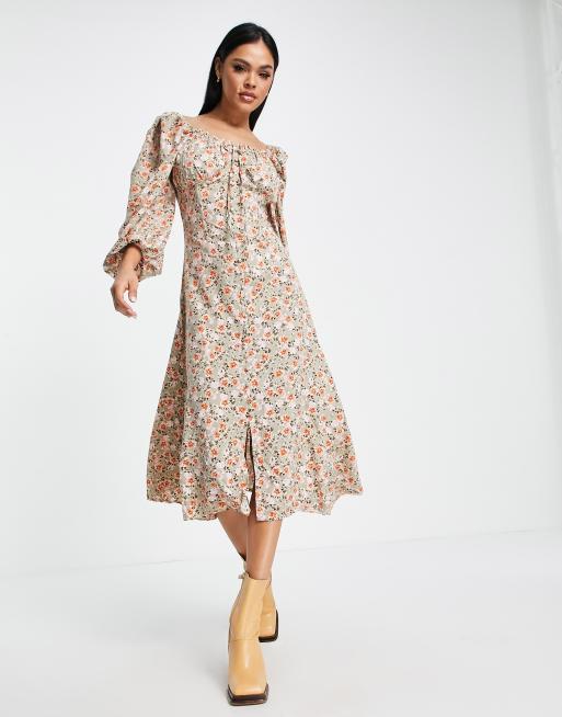 Missguided floral 2024 maxi dress