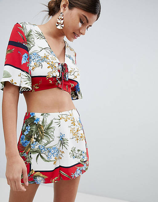 Missguided Floral Mixed Print Shorts | ASOS