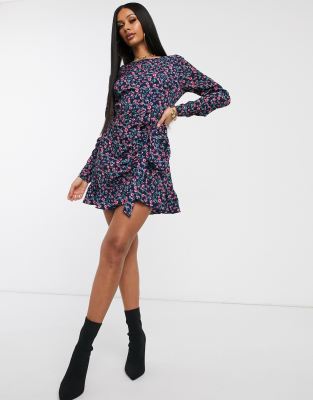 missguided floral tea dress