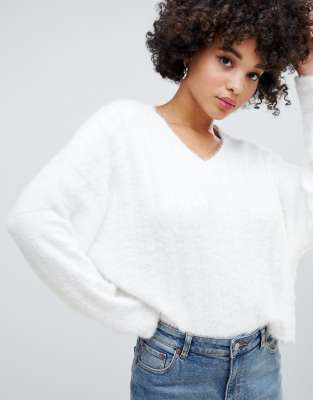 fluffy white jumpers