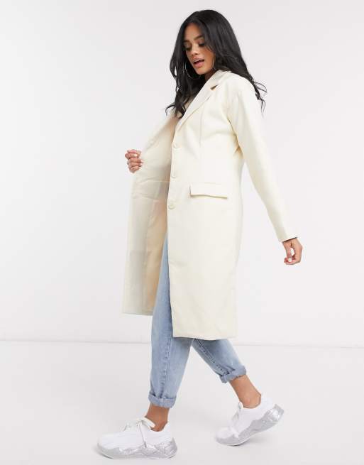 Missguided 2025 cream coat