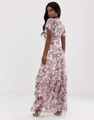 missguided floral maxi dress