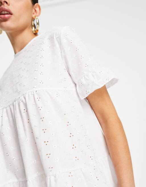 Plt white cheap smock dress