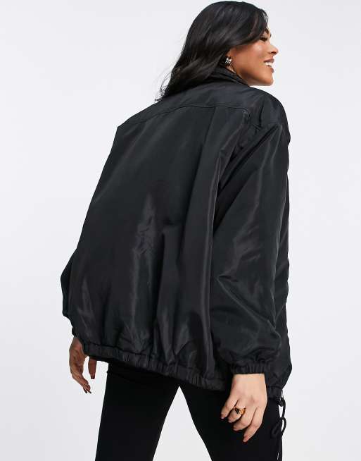 Missguided black bomber jacket best sale