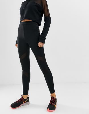 mesh insert gym leggings