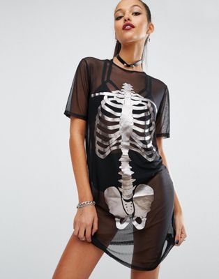 skeleton t shirt dress