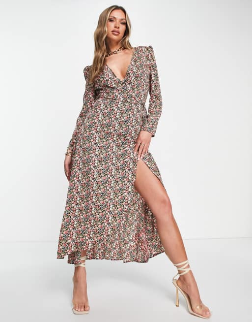 Missguided floral dress best sale