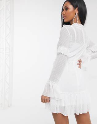 missguided white mesh dress