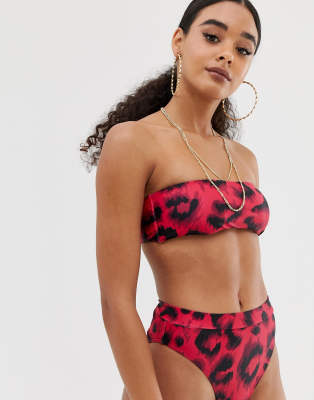 missguided leopard bikini