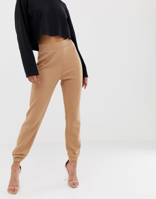 Missguided camel joggers new arrivals