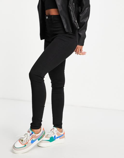 Missguided high waisted skinny jeans in black - BLACK, 4 of 4