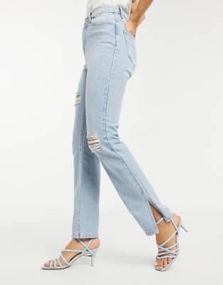 high waisted straight jean