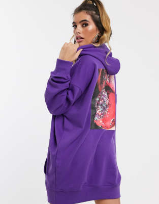 purple hoodie dress