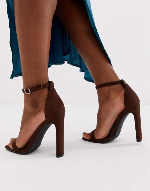 barely there square toe heels