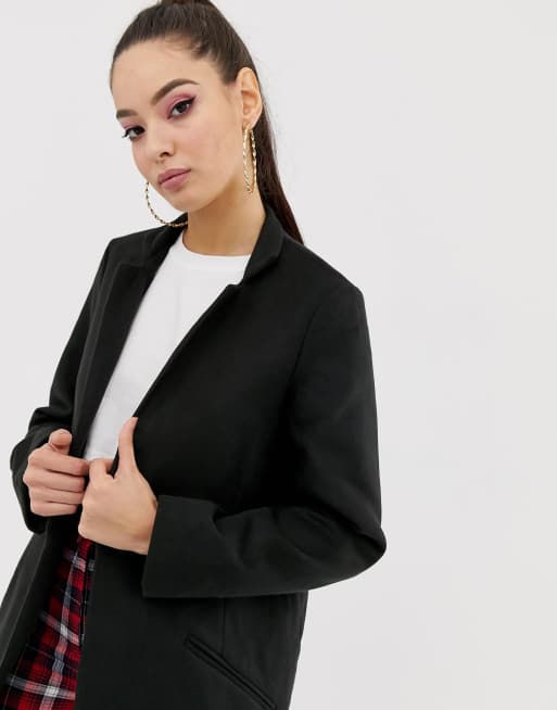 Inverted on sale collar blazer