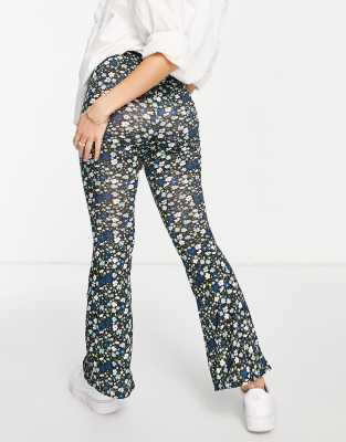 missguided jersey flare pants