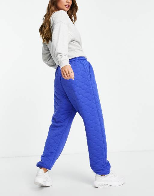Missguided Jogger d'ensemble matelassé Cobalt ASOS