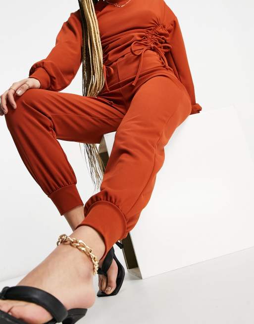 Missguided – Jogginghose in Rostrot, Kombiteil, 3 von 4
