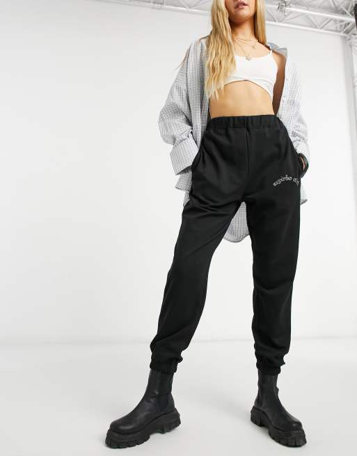 Missguided Jogginghose In Schwarz Im Stil Der 90er Asos