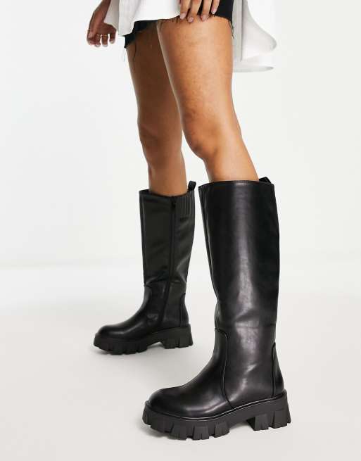 Black shop boots missguided